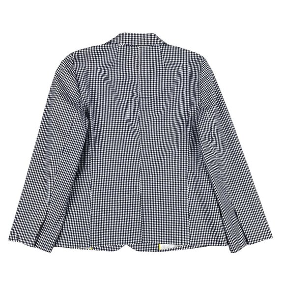 Talbots Womens Navy & White Check Career Blazer Sz 6 - Picture 2 of 6